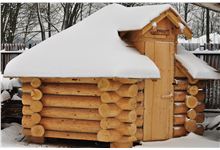 Finská srubová sauna s tmelenými spárami, realizace SRUBY PACÁK s.r.o.
